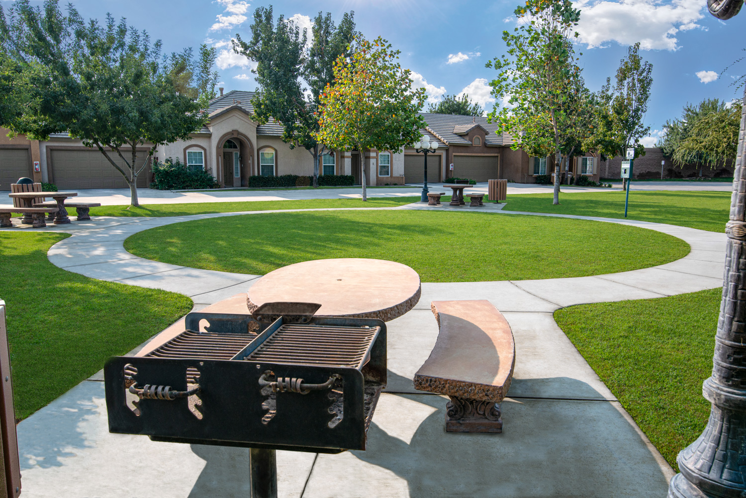 Take a look at the same image after our work. The pool is an appealing blue. The stained concrete looks spectacular. Don’t forget the sky and the rich detail that shadows were hiding.