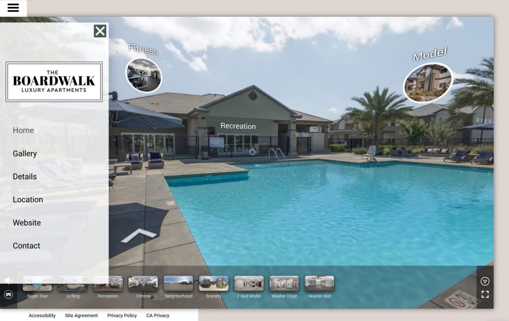 Here is a sample of a “mediacentric” website we created. This site does not have pricing, availability and etc. It is mostly media based. This helps customers who use group sites that may be limited in regards to custom work, virtual tours and advanced CTA’s (call to action) to maximize conversion and reduce management time.